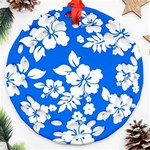 Blue Hawaiian Round Filigree Ornament (2Side) Front