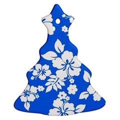 Blue Hawaiian Christmas Tree Ornament (2 Sides)