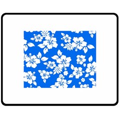 Blue Hawaiian Double Sided Fleece Blanket (medium)  by AlohaStore