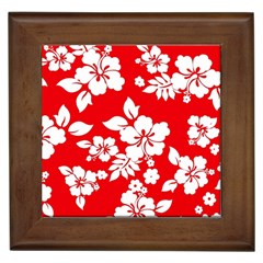 Red Hawaiian Framed Tiles