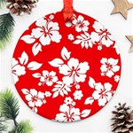 Red Hawaiian Ornament (Round)  Front