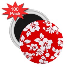 Red Hawaiian 2 25  Magnets (100 Pack) 