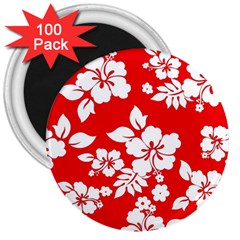 Red Hawaiian 3  Magnets (100 Pack)