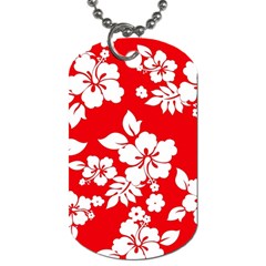 Red Hawaiian Dog Tag (one Side)