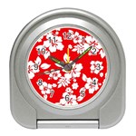 Red Hawaiian Travel Alarm Clocks Front