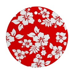 Red Hawaiian Round Ornament (two Sides) 