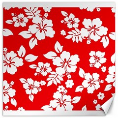 Red Hawaiian Canvas 16  X 16  