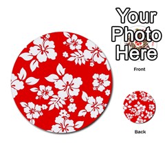 Red Hawaiian Multi-purpose Cards (round)  by AlohaStore