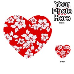 Red Hawaiian Multi-purpose Cards (heart) 