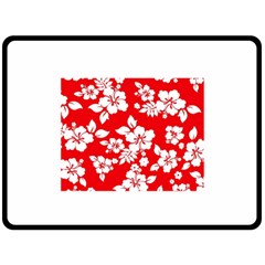 Red Hawaiian Fleece Blanket (large) 