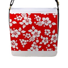 Red Hawaiian Flap Messenger Bag (l) 