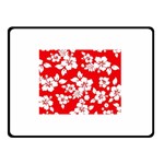 Red Hawaiian Double Sided Fleece Blanket (Small)  45 x34  Blanket Front