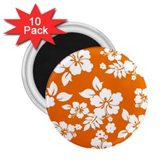 Orange Hawaiian 2 25  Magnets (10 Pack)  by AlohaStore