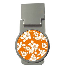 Orange Hawaiian Money Clips (round)  by AlohaStore