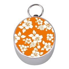 Orange Hawaiian Mini Silver Compasses by AlohaStore