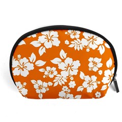 Orange Hawaiian Accessory Pouches (large)  by AlohaStore