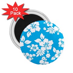 Light Blue Hawaiian 2 25  Magnets (10 Pack)  by AlohaStore