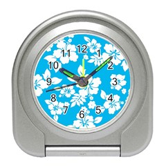 Light Blue Hawaiian Travel Alarm Clocks by AlohaStore