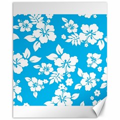 Light Blue Hawaiian Canvas 11  X 14   by AlohaStore