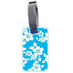 Light Blue Hawaiian Luggage Tags (one Side)  by AlohaStore