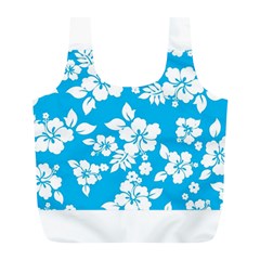 Light Blue Hawaiian Full Print Recycle Bags (l)  by AlohaStore