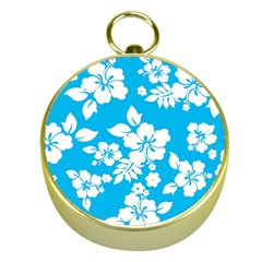 Light Blue Hawaiian Gold Compasses