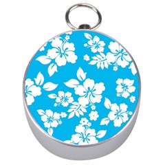 Light Blue Hawaiian Silver Compasses