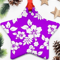 Purple Hawaiian Ornament (star)  by AlohaStore