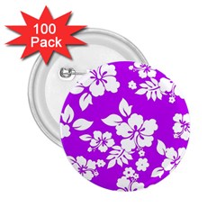 Purple Hawaiian 2 25  Buttons (100 Pack)  by AlohaStore