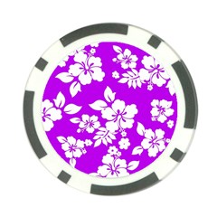 Purple Hawaiian Poker Chip Card Guards by AlohaStore