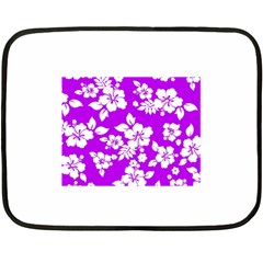 Purple Hawaiian Double Sided Fleece Blanket (mini)  by AlohaStore