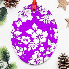 Purple Hawaiian Oval Filigree Ornament (2-side)  by AlohaStore