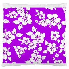 Purple Hawaiian Large Flano Cushion Case (two Sides) by AlohaStore