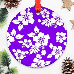 Violet Hawaiian Ornament (round)  by AlohaStore