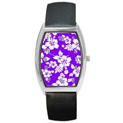 Violet Hawaiian Barrel Style Metal Watch by AlohaStore