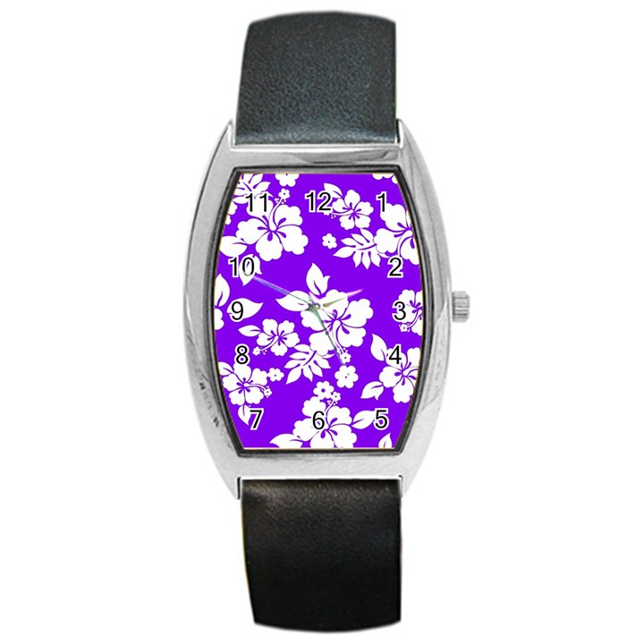 Violet Hawaiian Barrel Style Metal Watch