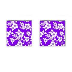 Violet Hawaiian Cufflinks (square)