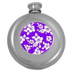 Violet Hawaiian Round Hip Flask (5 Oz) by AlohaStore