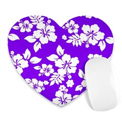 Violet Hawaiian Heart Mousepads by AlohaStore