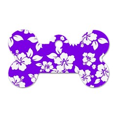 Violet Hawaiian Dog Tag Bone (one Side) by AlohaStore