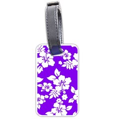 Violet Hawaiian Luggage Tags (one Side)  by AlohaStore