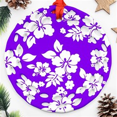 Violet Hawaiian Round Filigree Ornament (2side) by AlohaStore