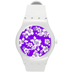 Violet Hawaiian Round Plastic Sport Watch (m) by AlohaStore