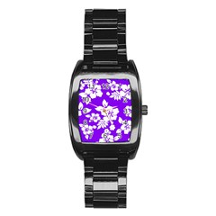 Violet Hawaiian Stainless Steel Barrel Watch by AlohaStore