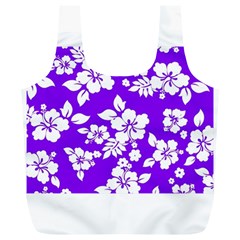 Violet Hawaiian Full Print Recycle Bags (l)  by AlohaStore