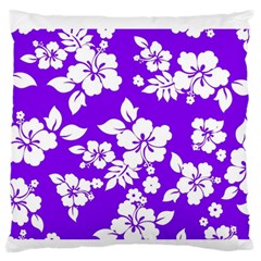 Violet Hawaiian Large Flano Cushion Case (two Sides) by AlohaStore