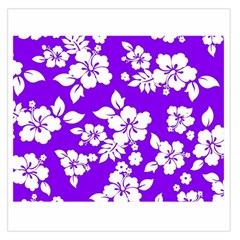 Violet Hawaiian Large Satin Scarf (square) by AlohaStore