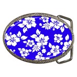 Deep Blue Hawaiian Belt Buckles Front