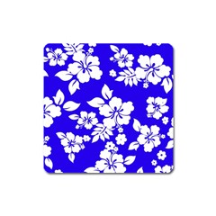 Deep Blue Hawaiian Square Magnet by AlohaStore