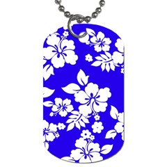 Deep Blue Hawaiian Dog Tag (two Sides) by AlohaStore